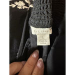 Cato  Established 1946 women's black embroidered cotton blouse Size‎ Large Photo 5