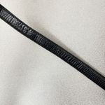 Brighton Vtg Leather Belt M/L 32 Black Croc Embossed Mixed Metal Buckle 1" Dress Photo 3