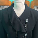 Le chateau Liz Claiborne Collection Elegant Black Ruffle Jacket Photo 1