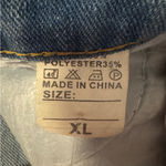 Denim Distressed Women Shorts with the flag Blue Size XL Photo 2