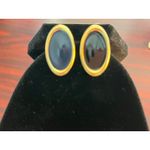 VTG Earring Lot of 3 Gold Tone Navy Enamel Napier Preppy Retro Photo 2