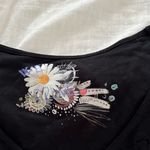 Desigual  Flower Embroidered 3D Longsleeve Vneck Dress Photo 2