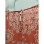 Torrid Women's Size 2X Orange Mandala Smocked Neck Flutter Sleeves Rayon Top Photo 5