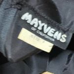 Mayvens Black Ruched Lace Sleeve‎ Dress Size 7 Photo 7
