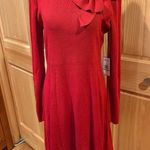 Jessica Howard Red Long Sleeve Dress with Bow NWT Photo 0