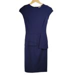 Love Ady Women Navy Blue Cap Sleeve Peplum Sheath Dress XS Photo 1