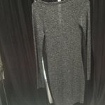 EXPRESS size, small black and gray mini dress with a tie front long sleeve Photo 4