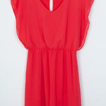 Buttons Short Sleeve Chiffon Dress Size Medium Photo 0