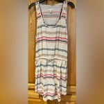 Hinge  Nordstrom Women’s Striped Linen Sleeveless Dress Tie Waist‎ Size Medium Photo 1