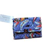 Vera Bradley NWT RFID Euro Wallet Mural Garden Purple Floral Photo 2