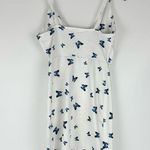 ZARA White Dress with Blue Butterfly Pattern Photo 1