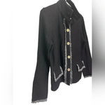 Karl Lagerfeld  Paris black grey collared tweed details button down shacket Photo 2