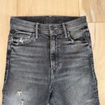 MOTHER The Swooner Ankle Chew Scene Of The Crime Jeans Gray Distressed Size 25 Photo 1