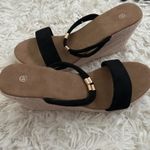 None NEW Wedge Sandals Black Strappy Platform Summer Shoes‎ Size 40 Photo 2