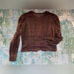 Vintage sheer shimmer bronze button down long sleeve cardigan set, size medium Photo 6