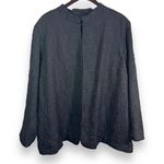 Avenue Black Shine Embossed Blazer Size 26/28 Photo 0