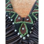 Donna Morgan  Boho Women Beaded Brown Tank Top  Size 2 Photo 5