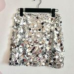 Windsor Silver Sequin Mini Skirt, Cyber Y2K, Mermaid, Ibiza Outfits, Festival,Rave,Small Photo 0