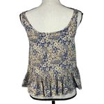 Patrons of Peace Small Tank Top Sleeveless Floral Keyhole Embroidered Ruffled Photo 3
