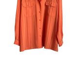 Liz Baker  Women Tunic‎ Top 22W Orange Button Up Career Workwear Modern Flowy Photo 3