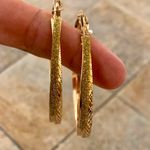 Set Of 2 Pairs Of Gold Earrings! Brand New Photo 1