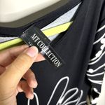 MT Collection Black Floral Midi Dress Sz M White Size M Photo 3