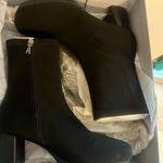 Aerosoles Sussex gabardine fabric / Black Ankle Boots with Chunky Heel Photo 5