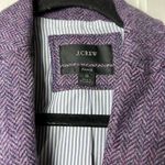 J.Crew Parke Blazer in Purple Herringbone English Wool Size 0 Photo 1