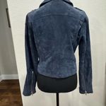 C&C California  Blue Suede Leather Moto
Jacket Size M Photo 3