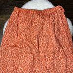 SheIn Orange and White Floral Tie Asymmetrical Hem Skirt Photo 7