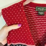 Eddie Bauer 100% Lambs Wool Nordic Fair Isle Red Sweater Vest Small Petite Photo 4