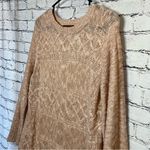 525 America 525 American Women’s Rose Gold Lightweight Cable Knit‎ Sweater Size Medium Photo 3