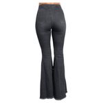 BANJUL  Black Flare Jeans with White pearl Accents Photo 2