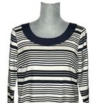 J.Crew  Jules Striped Shift Dress 100% Silk Lined Navy Blue & Cream Womens SZ 12 Photo 4