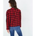 Madewell  100% Cotton Buffalo Check Checkered Gingham Tie-Neck Popover Shirt S Photo 2