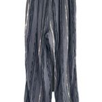 Caslon Gray & Blue Striped Accordion Cotton Blend Wide Leg Pants Women Sz XS Photo 1