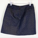 Ann Taylor LOFT Gold Shimmer Mini Skirt New Navy Blue Size 8 Photo 1