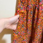 Toad&Co Sunkissed Sunsana Sleeveless Tiered Mini Dress Taffy Micro Floral Print Red Size L Photo 10