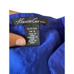 Kenneth Cole  NY Blue Satin Blouse Women’s Small Button Front Long Sleeve Shirt Photo 6