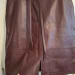 Liz Claiborne Sz 16 Elegant Brown Leather Skirt NWOT Photo 4