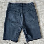 AGOLDE 90s Short Pinch Waist 27 Black High Rise Button Fly Raw Hem Jorts Shorts Photo 6