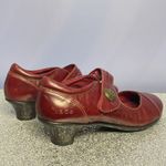 Taos Samba Burgundy Leather Mary Jane’s Size 8 EUC Red Photo 4