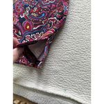 Talbots Skirt Large Pencil Purple Blue Red Geometric Kaleidoscope Colorful Boho Photo 7