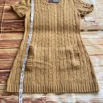 I Heart Ronson Women’s Short Sleeve Crew Neck Knit Polo Sweater Camel Dress Sz L Photo 6