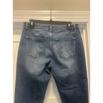 KanCan Mid Rise Tapered Leg Jeans Size 13/30 Dark Wash Stretch Denim Frayed Hem Blue Photo 3