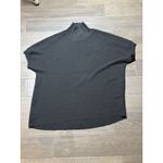 Vince  Ribbed Mock Neck Black Pullover Boxy Shirt Size Large Slun Minimalist Photo 1
