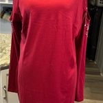 Red Long Sleeve Dress with Rhinestone Details Size L Photo 0