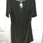 Charlotte Russe Forest Green Short Sleeve Romper Photo 1