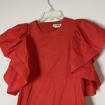 Love Bonito coral red ruffle sleeve holiday mini shift dress size US 2 Photo 4