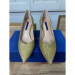 Stuart Weitzman  Anny 70 Heel Gold Noir Fabric Upper Size 7 NIB Stylish Dressy Photo 2